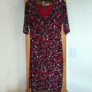 Connected Apparel Multi-color Abstract Dot Dress